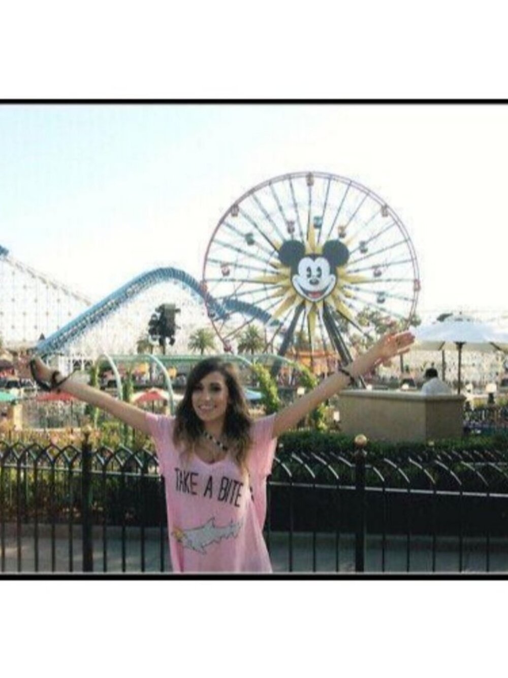 Wildfox Pink Take A Bite Shark Graphic Tee Shirt Top